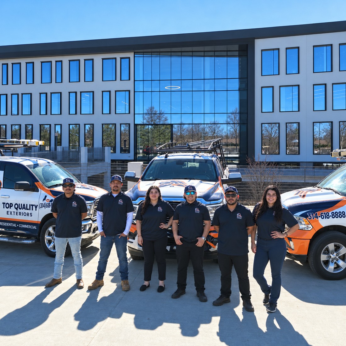 Top Quality Exteriors team and trucks